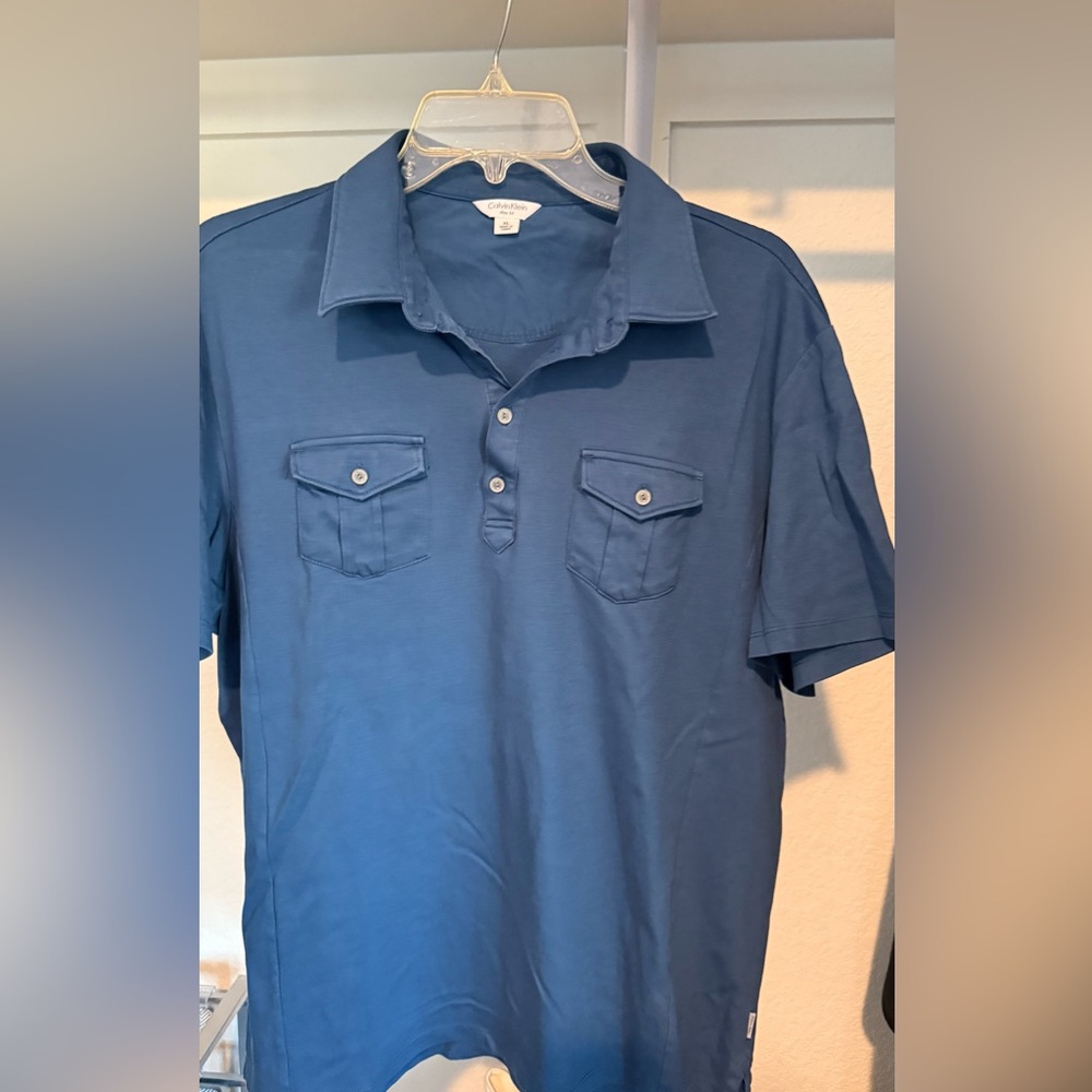 Calvin Klein Men's Blue Polo Shirt